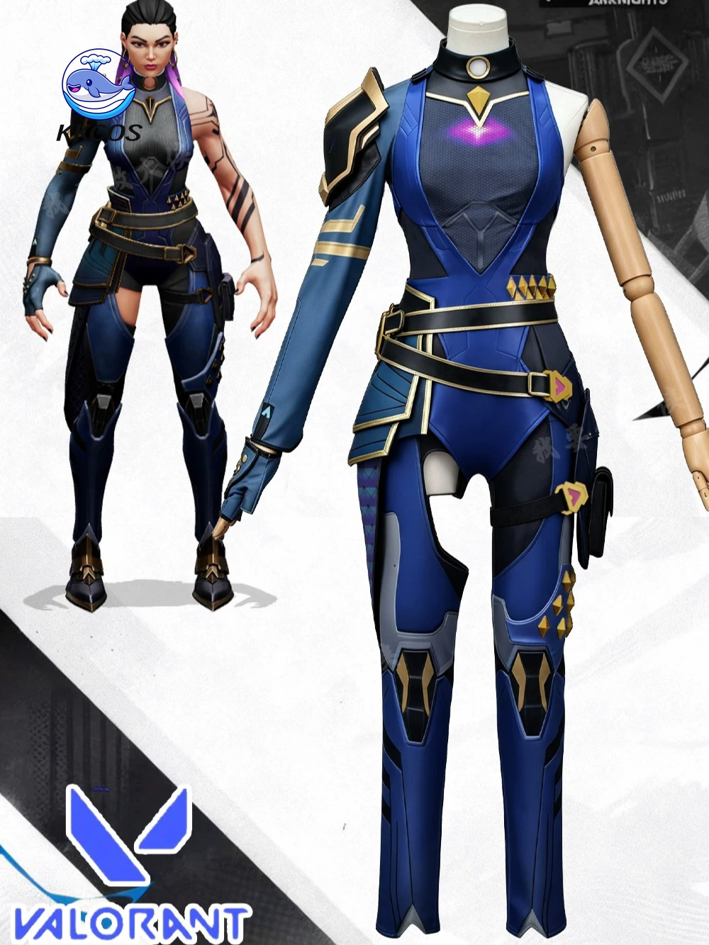 Anime Cosplay High Quality - Fantasia de Cosplay KKCos VALORANT Reyna