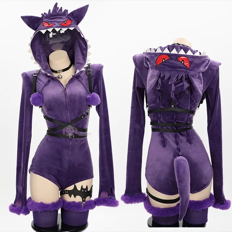 Anime Cosplay Jumpsuit - Anime macacão sexy cosplay traje gengar