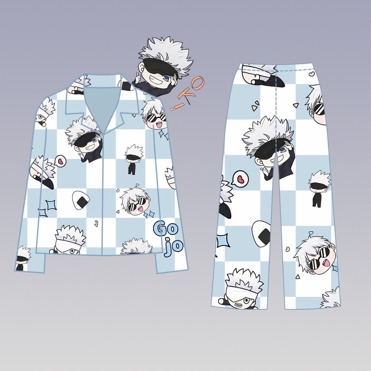 Anime Cosplay Gojo - Jujutsu batalha dor roupas gojo gojo