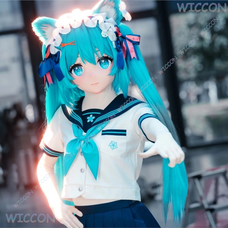 Anime Cosplay Face - Kigurumi máscara facial feminina anime jogo