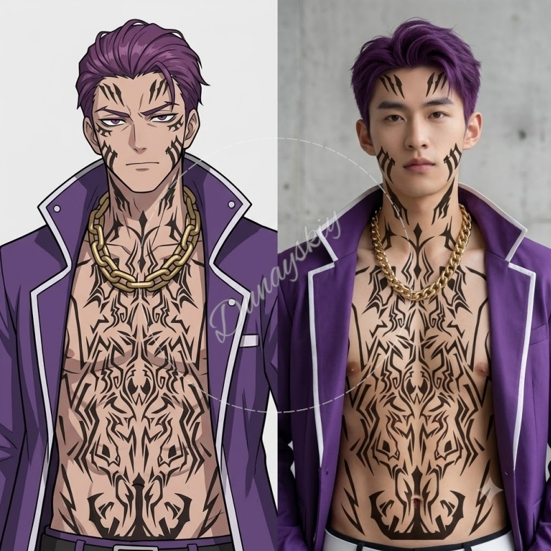 Matthias Ricardo Padrão tribal - Anime Cosplay Face avaliação e preço