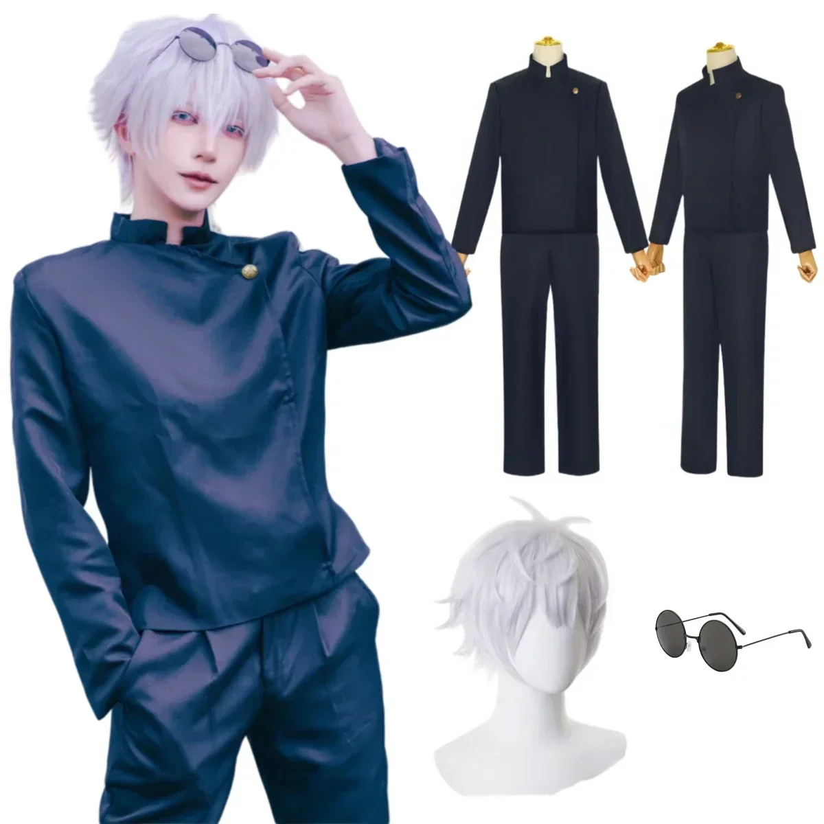 Fantasias de Cosplay Gojo Sato - Anime Cosplay Gojo avaliação e preço