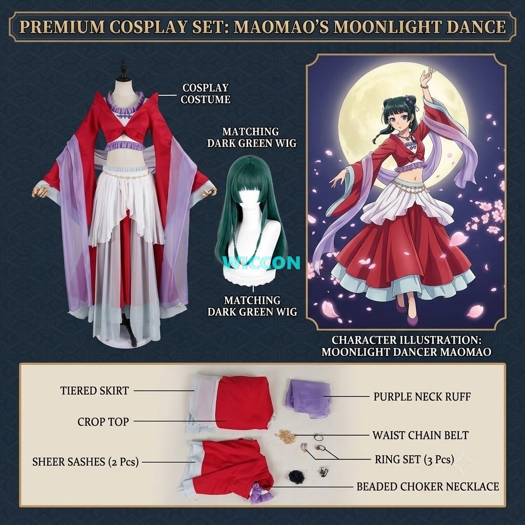 Fantasia de Cosplay Maomao do  - Anime Cosplay Dance avaliação e preço