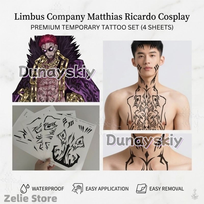 Adesivos de Tatuagem Temporári - Anime Cosplay Face avaliação e preço