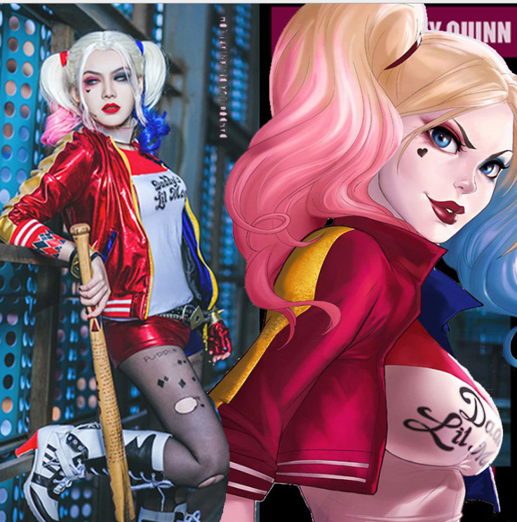 Fantasia de esquadrão suicida  - Anime Harley Quinn Cosplay avaliação e preço