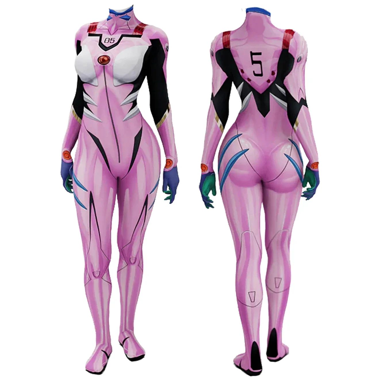 Anime eva 05 makinami cosplay  - Anime Cosplay Jumpsuit avaliação e preço