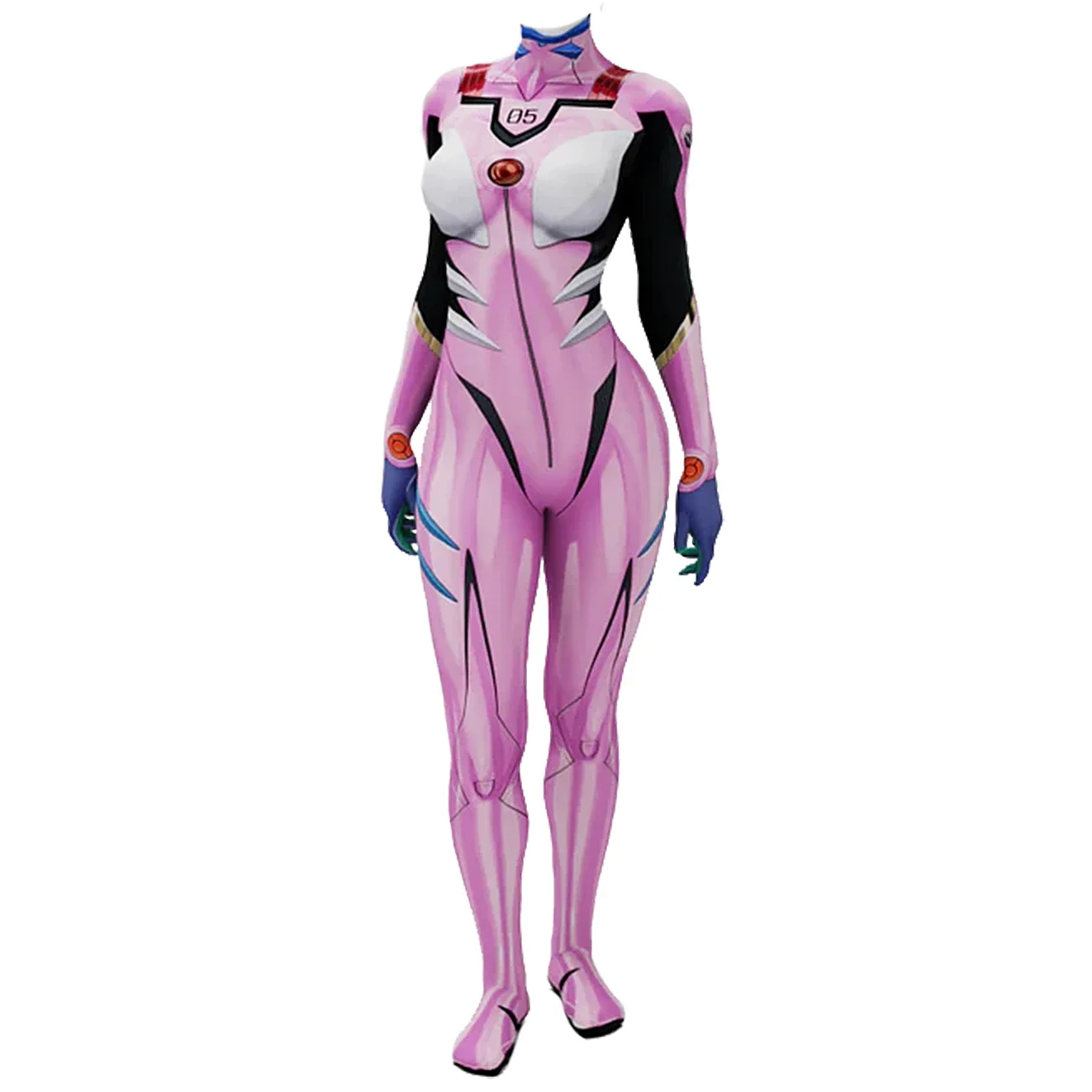 Anime eva 05 makinami cosplay  - Anime Cosplay Jumpsuit avaliação e preço