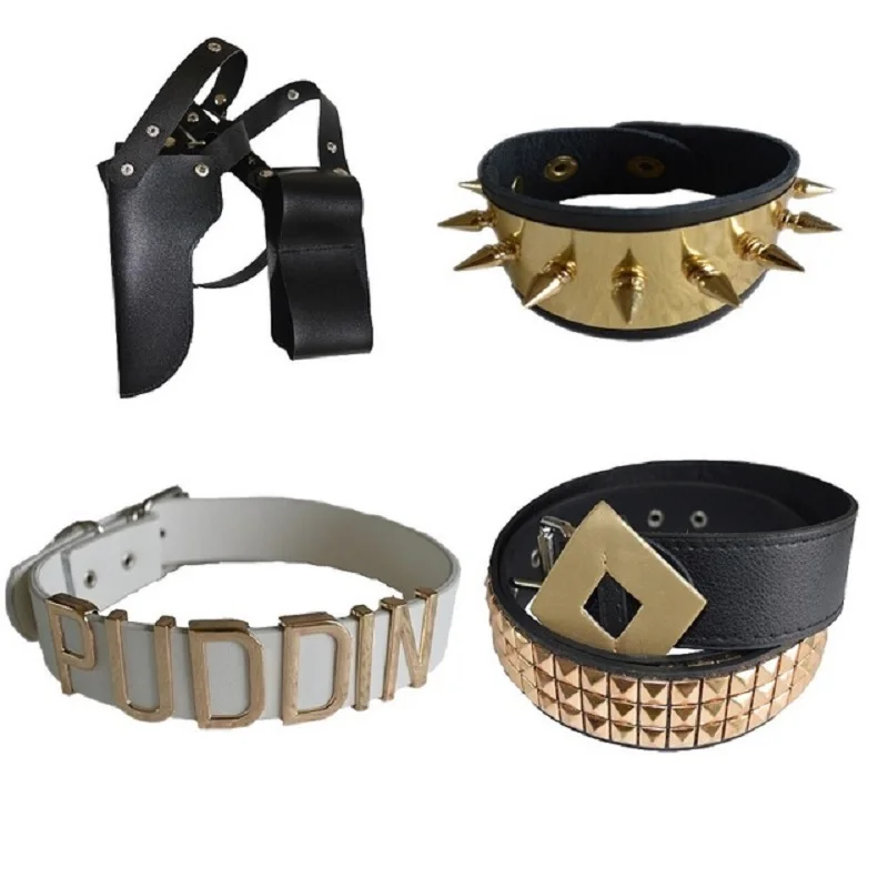 Suicide Squad Cosplay Conjunto - Anime Harley Quinn Cosplay avaliação e preço