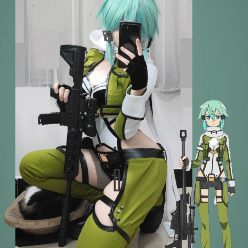 Fantasia Cosplay Sinon de Swor - Cosplay Anime Online avaliação e preço