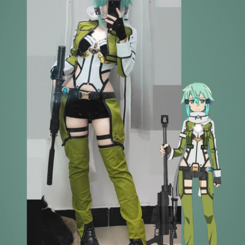 Fantasia Cosplay Sinon de Swor - Cosplay Anime Online avaliação e preço
