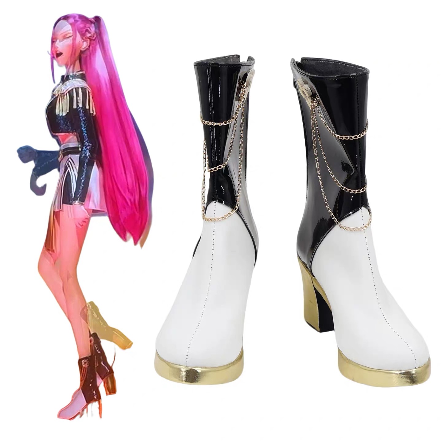 Botas Zoey Mira Rumi Pretas Do - Anime Zoey Cosplay avaliação e preço